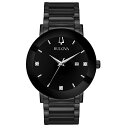 腕時計 ブローバ メンズ 98D144 Bulova Men's Modern Black Ion-Plated Stainless Steel 3-Hand ...