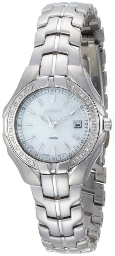 楽天angelica腕時計 セイコー レディース SXDB69 Seiko Women's SXDB69 Silver-Tone White Mother Of Pearl Dial 22 Diamonds Watch腕時計 セイコー レディース SXDB69