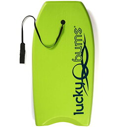 ボディボード マリンスポーツ 325GR33 Lucky Bums Boogie Board for Kids and Adults - Body Boards for Beach, River, & Lake, Mini Wakeboard with EPS Core Slick Bottom and Leash, Green, 33-inchボディボード マリンスポーツ 325GR33