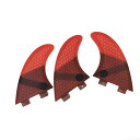 サーフィン フィン マリンスポーツ UPSURF Fibreglass Surfboard Fins M Size Thruster Double Tabs F...