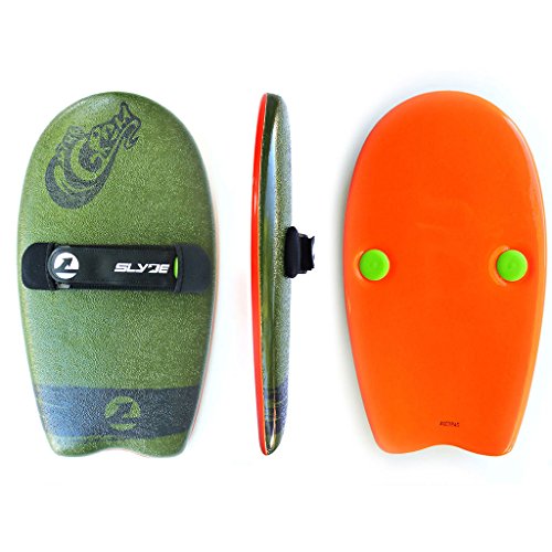 ボディボード マリンスポーツ As Seen On Shark Tank! The Slyde Grom Soft Top Body Surfing Handboard, Easy to Use, Fun to Master, Safe for All Ages, Portable, Light Weight, Durable with Exceptional Buoyancy - Army Green/Pilsnボディボード マリンスポーツ