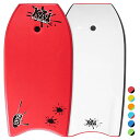 ボディボード マリンスポーツ Kai Bro Bodyboard Lightweight & Durable Leash Included Red Black Rails 36