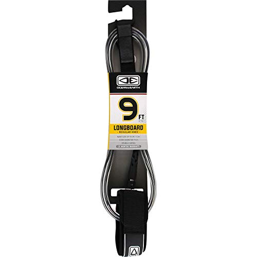 サーフィン リーシュコード マリンスポーツ Ocean and Earth Regular Moulded Black Longboard Surfboard Leash - Knee - 9'サーフィン リーシュコード マリンスポーツ