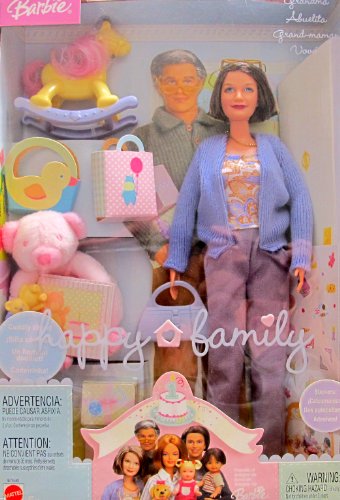 バービー バービー人形 日本未発売 プレイセット アクセサリ Barbie HAPPY FAMILY GRANDMA DOLL w GRANDMOTHER DOLL, Cuddly BEAR CHAIR, Rocking HORSE & More! (2003 Birthday Series)バービー バービー人形 日本未発売 プレイセット アクセサリ