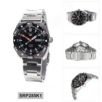 【当店1年保証】セイコーSeiko5SportsAutomaticblackDialStainlessSteelMensWatchSRP285