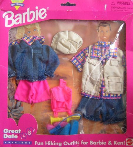 バービー バービー人形 着せ替え 衣装 ドレス 68588-91 Barbie Great Date Hiking Outfits Fashions for Barbie & Ken! - Easy to Dress (1995 Arcotoys, Mattel)バービー バービー人形 着せ替え 衣装 ドレス 68588-91