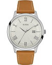 rv QX GUESS Y W0972G1 Guess Watches Men's Guess Men's Leather Brown-Beige Watchrv QX GUESS Y W0972G1