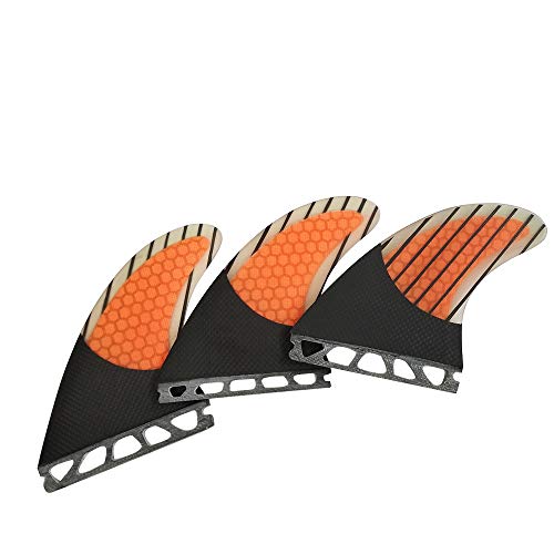 サーフィン フィン マリンスポーツ UPSURF Surfboard fins Single Tab G7/G5 Honeycomb Carbon Fiberglass Tri fins (Orange G7)サーフィン フィン マリンスポーツ