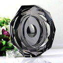 灰皿 海外モデル アメリカ 輸入物 Amlong Crystal Octagon Black Large Crystal Ashtray 6 Inch X 6 Inch (150mm X 150mm) for Cigarettes or Cigars with Gift Box灰皿 海外モデル アメリカ 輸入物