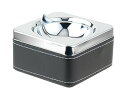 灰皿 海外モデル アメリカ 輸入物 VASH225 Visol Swivel Black Leatherette and Stainless Steel Cig...