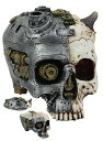 灰皿 海外モデル アメリカ 輸入物 6143642 ATL Steampunk Demon Cyborg GEARWORK Painted Skull Jewelry Box Ashtray Sculpture灰皿 海外モデル アメリカ 輸入物 6143642