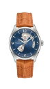 腕時計 ハミルトン メンズ H32705541 Hamilton Watch Jazzmaster Open Heart Auto | Swiss Made | 42mm Stainless Steel Case | Blue Dial Analog Watch | Brown Leather Strap (Model: H32705541)腕時計 ハミルトン メンズ H32705541