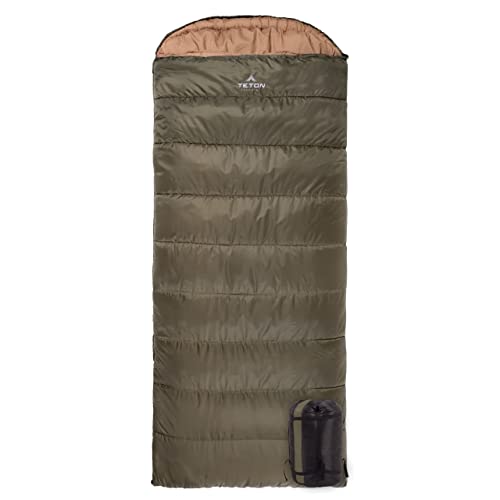 アウトドア キャンプ スリーピングバッグ アメリカ 113L TETON Sports Celsius XL-25F Sleeping Bag Cold Weather Sleeping Bag Great for Family Camping Free Compression Sack Green - Left Zipアウトドア キャンプ スリーピングバッグ アメリカ 113L