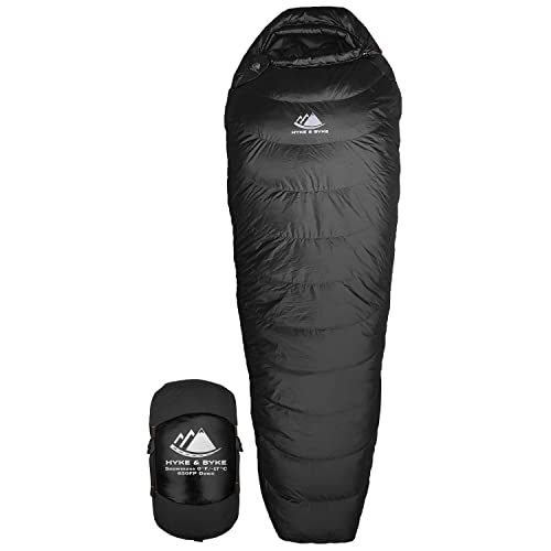 ȥɥ  ꡼ԥ󥰥Хå ꥫ Hyke & Byke Snowmass 0F Cold Weather Mummy Hiking & Backpacking Sleeping Bag - Duck Down 650 FP 4 Season Sleeping Bags for Adults - Ultralight with Compȥɥ  ꡼ԥ󥰥Хå ꥫ