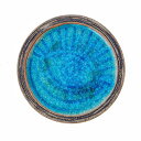 灰皿 海外モデル アメリカ 輸入物 Decorative Blue Ashtray or Plate, Eye Design, Handmade Round S...