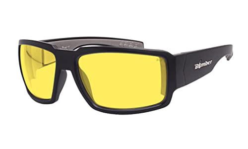 ܥǥܡ ޥ󥹥ݡ BOMBER Safety Glasses with Yellow Lens for Men Women, z87 Safety Compliant, Matte Black Frame with Non-Slip Gray Foam Lining, Safety Glasses for Outdoor,Shooting Glasses, Safety Glassesܥǥܡ ޥ󥹥ݡ