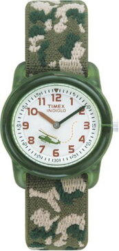 【当店1年保証】タイメックスTimex Boys T78141 Time Machines Green Camo Elastic Fabric Strap Watch