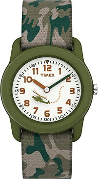 【当店1年保証】タイメックスTimex Boys T78141 Time Machines Green Camo Elastic Fabric Strap Watch