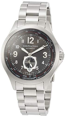 腕時計 ハミルトン メンズ H76655133 Hamilton Khaki Aviation Black Dial Stainless Steel Automatic Mens Watch H76655133腕時計 ハミルトン メンズ H76655133