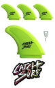 サーフィン フィン マリンスポーツ SAFEQUAD Catch Surf Odysea Safety Edge Quad Fin Set, Lime, One...