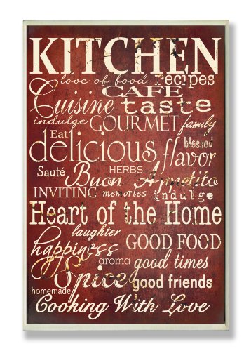 壁飾り インテリア タペストリー 壁掛けオブジェ 海外デザイン KWP-949 Stupell Industries The Stupell Home Decor Collection Words in The Kitchen Off Red Wall Plaque 10 x 15 Design by …