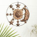 壁飾り インテリア タペストリー 壁掛けオブジェ 海外デザイン 26566 Deco 79 Metal Sun and Moon Home Wall Decor...