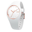 rv ACXEHb` fB[X 킢 ICE.GL.WRG.S.S.14 ICE-WATCH - ICE Glam White Rose-Gold - Women's Wristwatch with Silicon Strap, White, zzzz-s, Small (34 mm)rv ACXEHb` fB[X 킢 ICE.GL.WRG.S.S.14