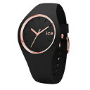 rv ACXEHb` Y 킢 Ice Glam rosegold black Ice-Watch - ICE Glam Black Rose-Gold - Women's Wristwatch with Silicon Strap, Black, zzzz-s, Small (34 mm)rv ACXEHb` Y 킢 Ice Glam rosegold black