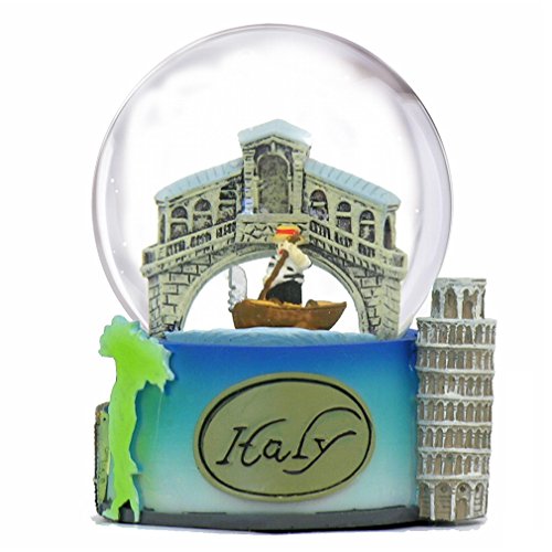 Xm[O[u  u CeA COf CP-ITSG Italy Snow Globe of Rome, Pisa and Venice. (3.5 Inches Tall), 65mm Italy Snow GlobeXm[O[u  u CeA COf CP-ITSG