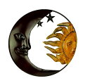 壁飾り インテリア タペストリー 壁掛けオブジェ 海外デザイン model Metal Art Celestial Sun and Moon Indoor Ou...