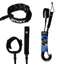 サーフィン リーシュコード マリンスポーツ NIXY Premium Coil SUP Leash, 10 ft Coiled Paddle Board Lea...