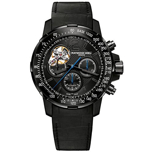 ӻ 쥤ɥ 쥤ɥ  ιӻ 7830-BK-05207 Raymond Weil Black Dial SS Leather Chrono Automatic Men's Watch 7830-BK-05207ӻ 쥤ɥ 쥤ɥ  ιӻ 7830-BK-05207