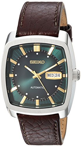 楽天angelica腕時計 セイコー メンズ SNKP27 SEIKO SNKP27 Automatic Watch for Men - Recraft Series - Brown Leather Strap, Day/Date Calendar, 50m Water Resistant, Green Dial, and 41 Hour Power Reserve腕時計 セイコー メンズ SNKP27