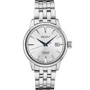 rv ZCR[ Y SEIKO SRPB77 Watch for Men - Presage Collection - Stainless Steel Case and Bracelet, White Dialrv ZCR[ Y