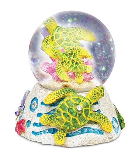 スノーグローブ 雪 置物 インテリア 海外モデル COTA Global Sea Turtle Stone Snow Globe - Sparkly Water Globe Figurine with Sparkling Glitter, Collectible Novelty Ornament for Home Decor, for Birthdays, Chrisスノーグローブ 雪 置物 インテリア 海外モデル