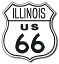 壁飾り インテリア タペストリー 壁掛けオブジェ 海外デザイン Route 66 - Illinois Highway Road Tin Sign 11 x 1...