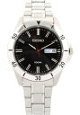 rv ZCR[ Y SGGA75 Seiko Men's Black Dial Silver Toned Stainless Steel Watch SGGA75rv ZCR[ Y SGGA75