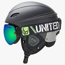 Xm[{[h EB^[X|[c COf [bpf AJf phantomblacksupram Demon United Phantom Helmet with Audio and Snow Supra Goggle (Xm[{[h EB^[X|[c COf [bpf AJf phantomblacksupram