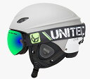 Xm[{[h EB^[X|[c COf [bpf AJf ds6607 Demon United Phantom Helmet with Audio and Snow Supra Goggle (Grey, Large)Xm[{[h EB^[X|[c COf [bpf AJf ds6607