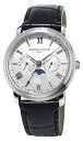 rv tfbNRX^g Y FC-270SW4P6 Frederique Constant Classics Business Timer Moonphase Day/Date Black Leather Mens Watch FC-270SW4P6rv tfbNRX^g Y FC-270SW4P6