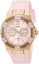 rv QX GUESS fB[X U1053L3 GUESS Women's Stainless Steel Japanese Quartz Watch with Silicone Strap, Pink (Model: U1053L3)rv QX GUESS fB[X U1053L3