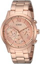 rv QX GUESS fB[X U1070L3 GUESS Classic Rose Gold-Tone Bracelet Stainless Steel Watch with Day, Date + 24 Hour Military/Int'l Time. Color: Rose Gold-Tone (Model: U1070L3)rv QX GUESS fB[X U1070L3