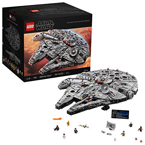 쥴  6175771 LEGO Star Wars Ultimate Millennium Falcon 75192 - Expert Building Set and Starship Model Kit, Movie Collectible, Featuring Classic Figures and Han Solo's Iconic Ship, Best Gift for Adults쥴  6175771