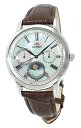 腕時計 オリエント レディース ORIENT 'Sun & Moon' Pearl Dial Roman Indices Brown Leather Lady Quartz KA0005A腕時計 オリエント レディース