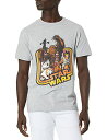 star wars スターウォーズ ディズニー STRS0080-10001008 STAR WARS Men's The Force Awakens Retro Chewbacca and Poe Dameron T-Shirt - Athletic Heather - 2X Largestar wars スターウォーズ ディズニー STRS0080-10001008