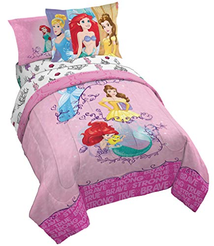 塔の上のラプンツェル タングルド ディズニープリンセス JF26493MCD Jay Franco Princess Friendship Adventures 5 Piece Twin Bed Set (Offical Disney Product)塔の上のラプンツェル タングルド ディズニープリンセス JF26493MCD