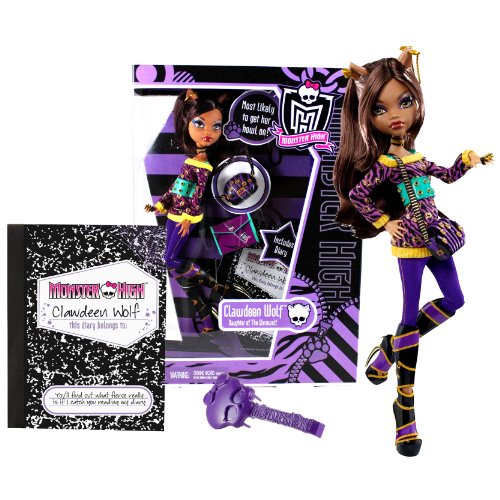 モンスターハイ 人形 ドール V7990 Monster High Mattel Year 2010 Diary Series 11 Inch Doll - Clawdeen Wolf (V7990) Daughter of The Werewolf with Trendy Handbag, Folder, Hairbrush, Diary and Doll Standモンスターハイ 人形 ドール V7990