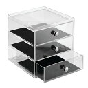 アクセサリスタンド ジュエリー 37780 iDesign Clarity BPA-Free Plastic 3-Drawer Jewelry Organize...