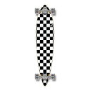 OXP[g{[h XP{[ COf A Yocaher Blank/Checker Complete Pintail Skateboards Longboard Cruiser w/Black Widow Premium 80A Grip Tape Aluminum Truck ABEC9 Bearing 70mm Skateboard WheeOXP[g{[h XP{[ COf A