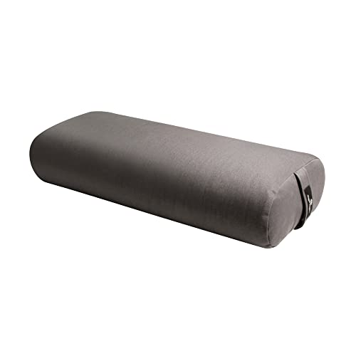 襬 եåȥͥ Hugger Mugger Hugger Mugger Standard Yoga Bolster - Gray - Firm Core with a Soft Surface, Rectangular Shape, Restorative Yoga, Handmade in The USA襬 եåȥͥ Hugger Mugger